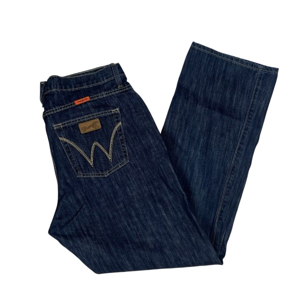 Wrangler FR Flame Resistant Bootcut Jeans Size 13 Juniors Rinse Cat 2/2112 Fire - Picture 3 of 14